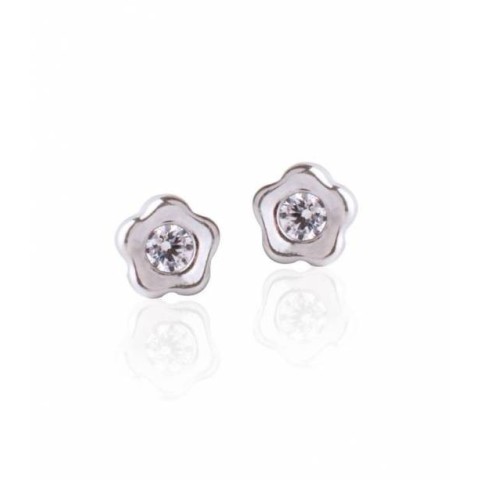 PENDIENTES ORO BLANCO 1 LEY