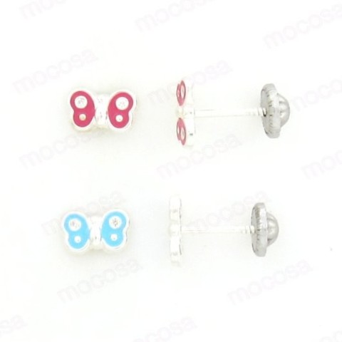 PENDIENTES MARIPOSA PLATA 1 LEY