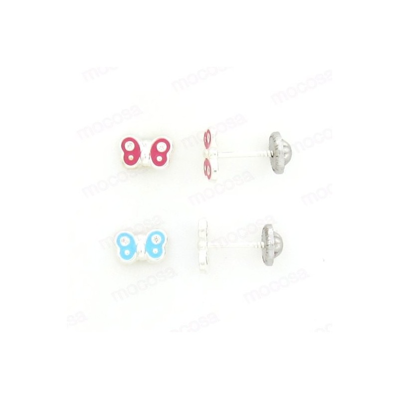 PENDIENTES MARIPOSA PLATA 1 LEY