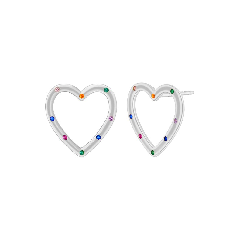 PENDIENTES CORAZON PLATA 1 LEY