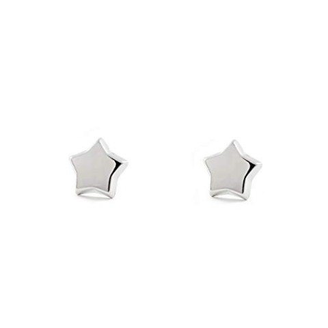 PENDIENTES ESTRELLA ORO BLANCO