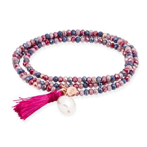 PULSERA PLATA ROSA,P.MULT FUC Y PER