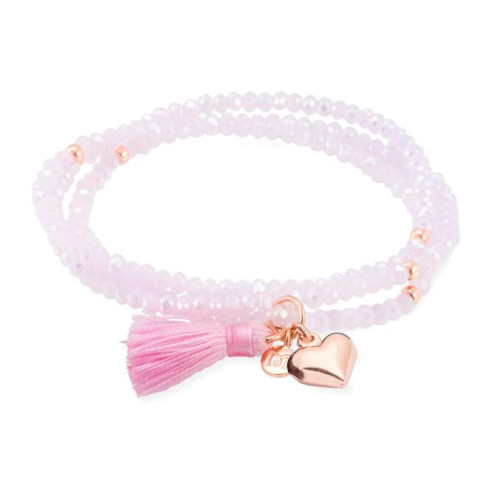 PULSERA ZEN ROSA CORAZON SOLIDARIA