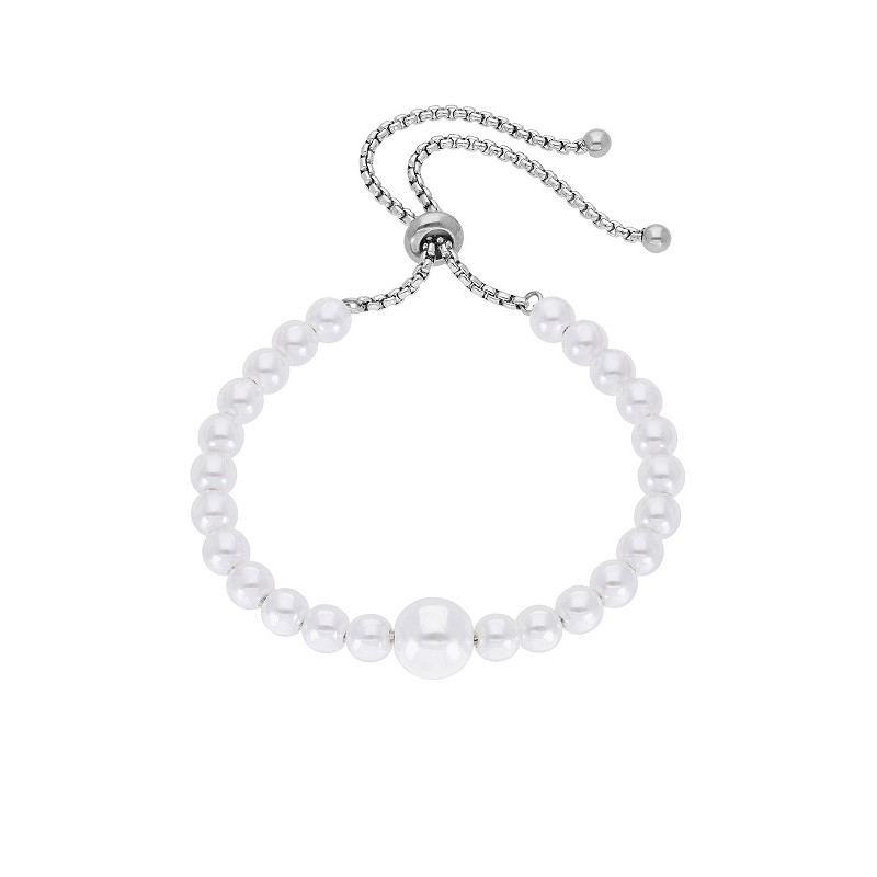 PULSERA ACERO PERLA