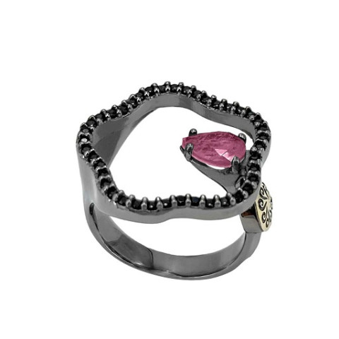 ANILLO PLATA TURMALINA ROSA