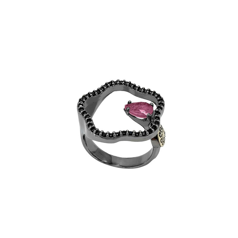 ANILLO PLATA TURMALINA ROSA