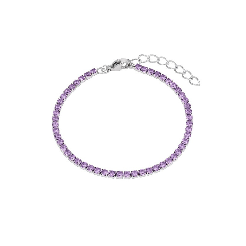 PULSERA ACERO LAVANDA