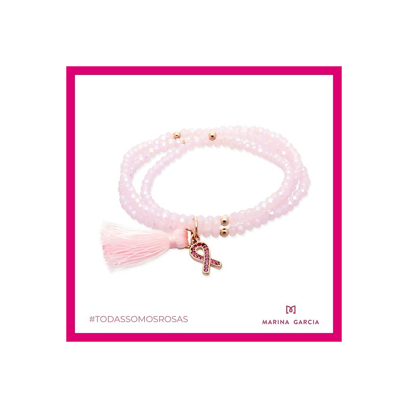 PULSERA LAZO ROSA SOLIDARIA