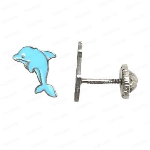 PENDIENTES DELFIN PLATA 1 LEY