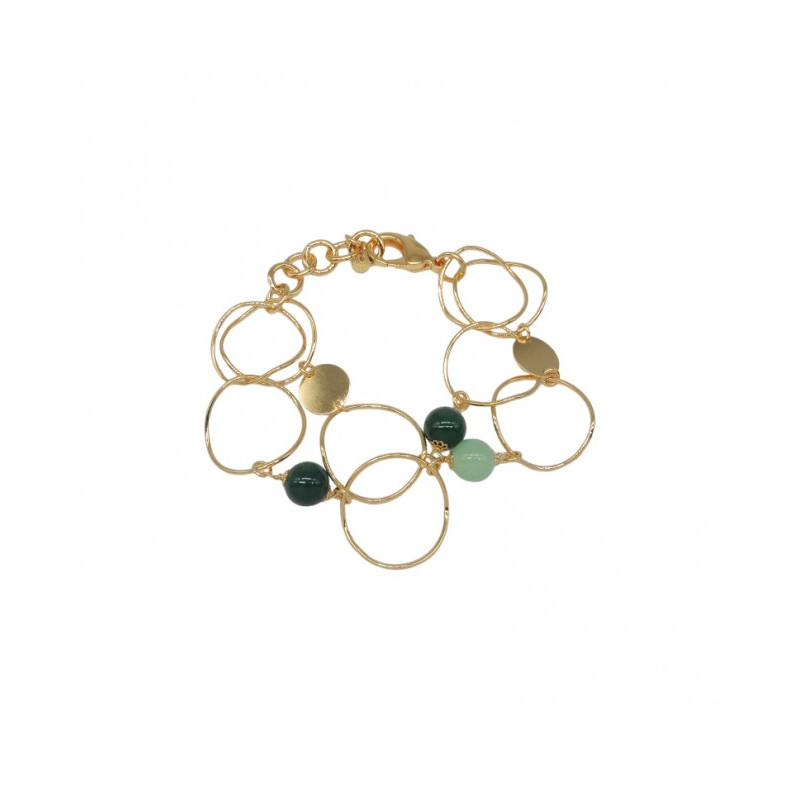 PULSERA ACERO PIEDRAS